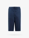 Bottega Veneta Bermuda Cotton Shorts In Blue
