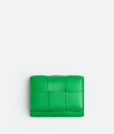 Bottega Veneta Bi-fold Card Case In Orange