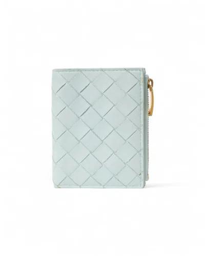 Bottega Veneta Bi-fold Wallet Intrecciato Light Blue