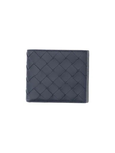 Bottega Veneta Bi-fold Wallet In Blue