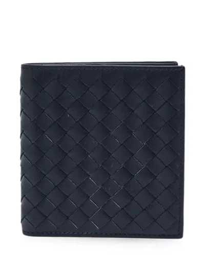 Pre-owned Bottega Veneta Bifold Wallet In Blue