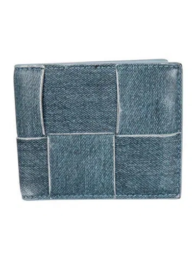 Pre-owned Bottega Veneta Bifold Wallet In Blue