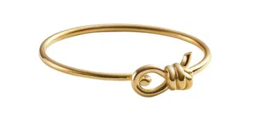 Bottega Veneta Signature Knot Detailed Bracelet In Gold