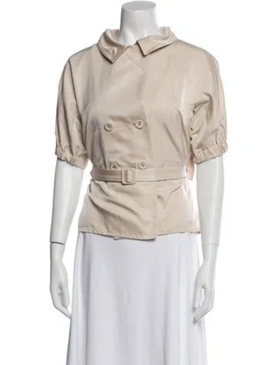 Pre-owned Bottega Veneta Biker Jacket In Neutral
