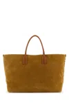 Bottega Veneta Cabat Large Suede Shoulder Bag In Woodlwcs