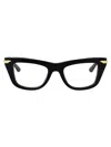 Bottega Veneta Bv1370o Linea Ribbon 001 Black Gold Glasses