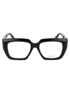 Bottega Veneta Black Acetate Optical Glasses In Black