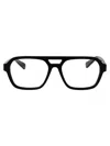 Bottega Veneta Black Acetate Optical Glasses In Black