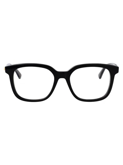 Bottega Veneta Black Acetate Optical Glasses In Multi