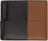 Bottega Veneta Black & Brown Cassette Bi-fold Wallet In 2476 Fondant Wood