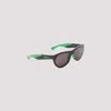 BOTTEGA VENETA BLACK AND GREEN ACETATE SUNGLASSES