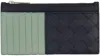 Bottega Veneta Black & Green Intrecciato Long Zippered Card Holder In 4177 Space