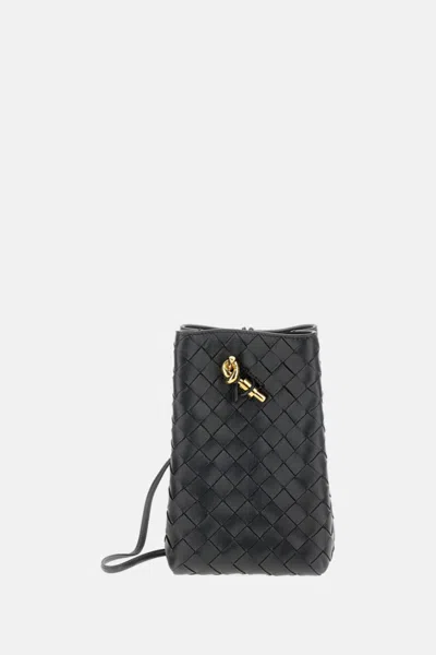 Bottega Veneta Black Andiamo Crossbody Bag