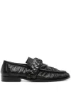 Bottega Veneta Astaire Leather Loafers In Black