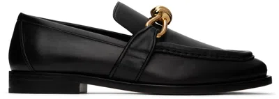 Bottega Veneta Astaire Crinkled Leather Loafers In Black