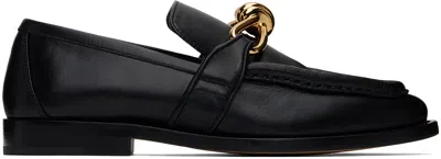 Bottega Veneta Astaire Metallic Knot Leather Loafers In Black