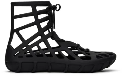 Bottega Veneta Black Atlas Sandals In 1000 Black