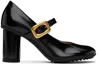 Bottega Veneta Atomic Glossed-leather Mary Jane Pumps In 1000 Black