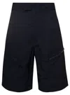 Bottega Veneta Black Bermuda Shorts With Zip Pockets Black In Polyamide Man In Midnight Blue