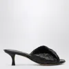 Bottega Veneta Interciato Woven Twist Mule Sandals In Black