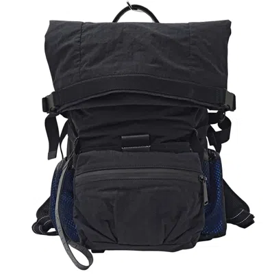 Pre-owned Bottega Veneta Black Blue Nylon Backpack () In Multi