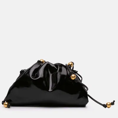 Pre-owned Bottega Veneta Black Brushed Calfskin The Mini Pouch