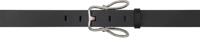 Bottega Veneta Black Bunny Belt In 8803 Black-silver