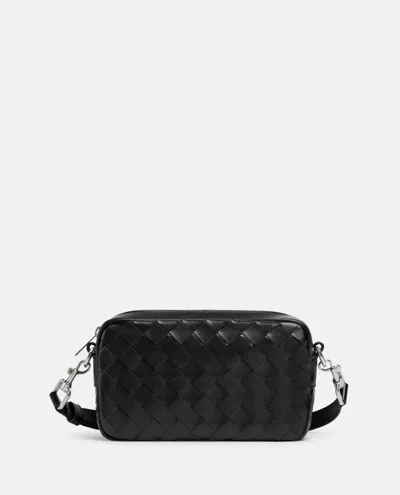 BOTTEGA VENETA BLACK CAMERA BAG INTRECCIATO MINI