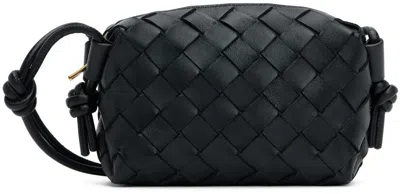 Bottega Veneta Black Mini Loop Camera Bag In 8425 Black Gold
