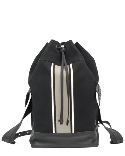 Pre-owned Bottega Veneta Black Canvas Backpack (authentic Pre-loved)