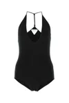 Bottega Veneta Twist-neck Cashmere-blend Bodysuit In Black