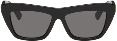 Bottega Veneta Black Cat-eye Sunglasses In 001 Black