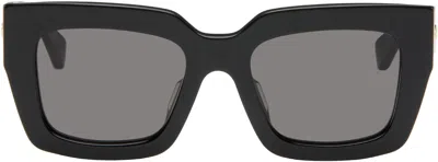 Bottega Veneta Black Classic Square Sunglasses In 001 Black