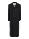 Bottega Veneta Black Coat With Notched Revers In Rayon Woman In Multicolor