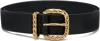 Bottega Veneta Black Coaxial Loop Belt In Black