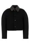 Bottega Veneta Button-front Cotton Jacket In Black