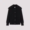 Bottega Veneta Compact Wool Cardigan Knitwear Black In Black