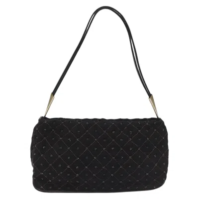 Pre-owned Bottega Veneta Black Cotton Shoulder Bag ()