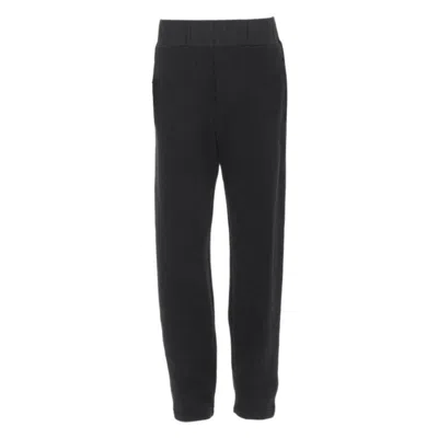 Pre-owned Bottega Veneta Black Cotton Waist Band Heavy Cotton Wide Leg Sweat Pants It48 M