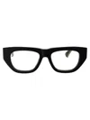 Bottega Veneta Black Crystal Transparent Acetate Glasses In Black