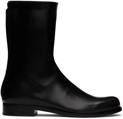Bottega Veneta Black Cushion Lux Boots In 1000 Black
