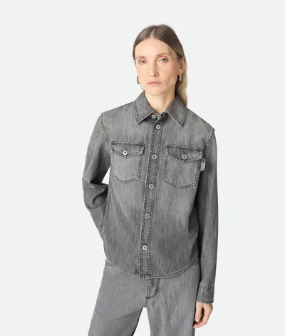 Bottega Veneta Schwarzes Jeanshemd