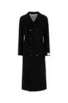 Bottega Veneta Black Coat With Notched Revers In Rayon Woman In Black