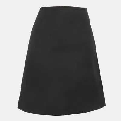 Pre-owned Bottega Veneta Black Dry Wool Pencil Skirt S