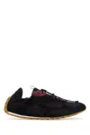 Bottega Veneta Black Fabric And Suede Orbit Flash Sneakers In Black