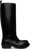 Bottega Veneta Black Fireman Boots In 1000 Black