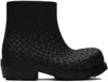 Bottega Veneta Black Fireman Boots In 1000-black