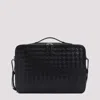 Bottega Veneta Black Getaway Slim Briefcase Bag In Black