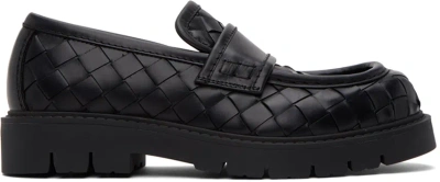 Bottega Veneta Black Haddock Loafers