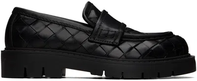 BOTTEGA VENETA BLACK HADDOCK LOAFERS